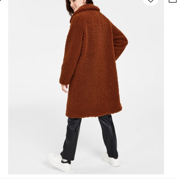 BCBGENERATION Women's Notch-Collar Teddy Coat, Created for Macy's - Picture 4 of 7